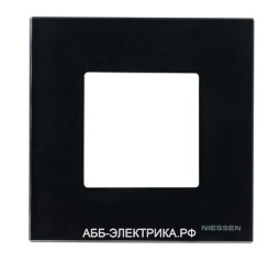 ABB NIE Zenit Стекло черное Рамка 1-я 2 мод (N2271